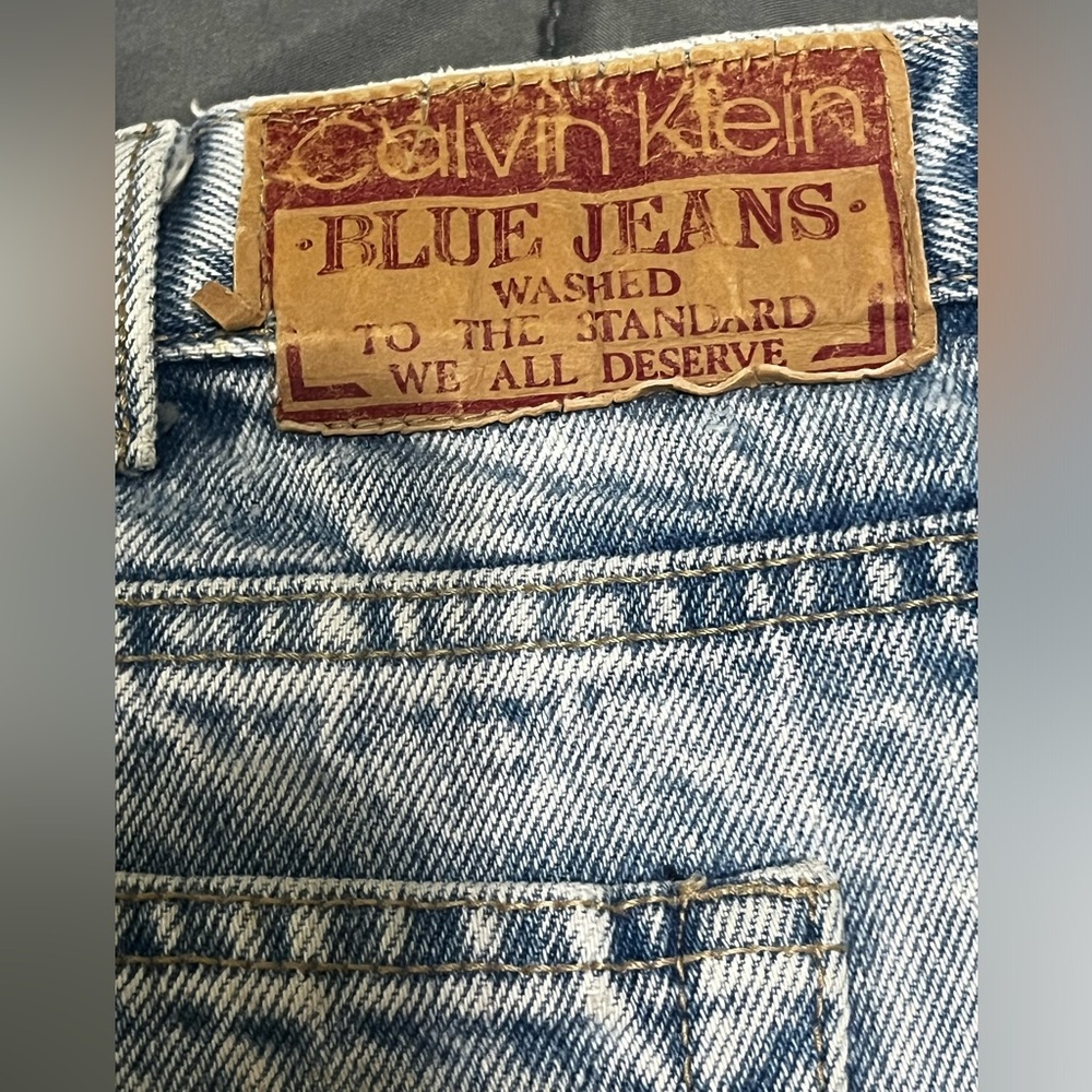 Vintage 80s 90s Calvin Klein Acid Wash USA Cotton Jeans - Picture 11 of 13